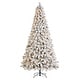 preview thumbnail 35 of 131, Glitzhome 6FT/7.5FT/9FT/11FT Snow Flocked Pre-lit Artificial Fir Christmas Trees