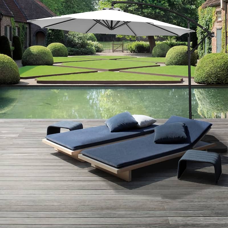 10ft Outdoor Patio Hanging Cantilever Umbrella