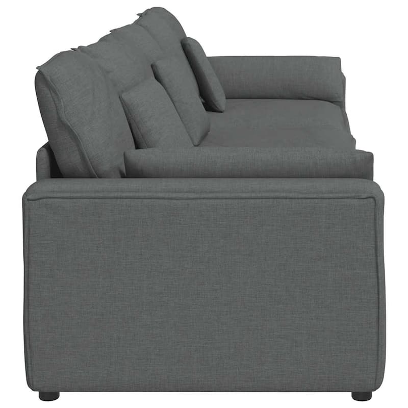 vidaXL Modular Sofa with Cushions Dark Gray - 127.6" x 41.3" x 25.2"