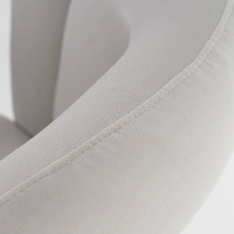 Modrest Ellen Glam White Velvet Dining Chair