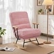 preview thumbnail 5 of 15, VECELO Rocking Chair Nursery Teddy Fabric Modern Upholstered Glider Rocker with High Backrest for Living Room & Bedroom