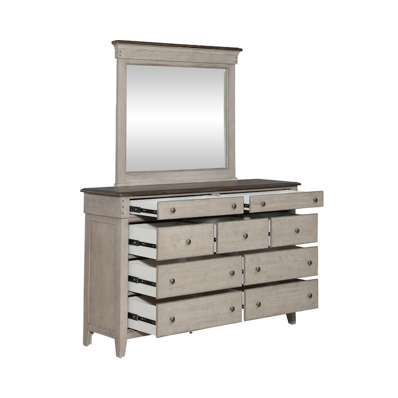 Liberty Furniture Ivy Hollow Storage Bed, Dresser & Mirror, Chest, Night Stand - King, Queen