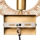 preview thumbnail 9 of 10, Cove River of Goods Gold Metal and Jute Indoor Plug In Wall Sconce - 13" x 5" x 15"