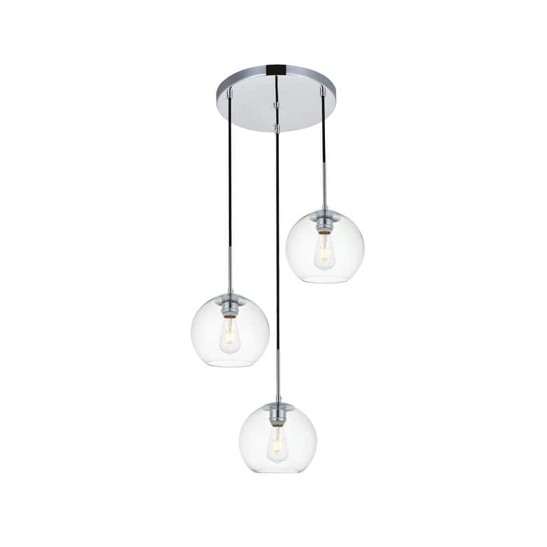 Clear Glass 3-light Pendant
