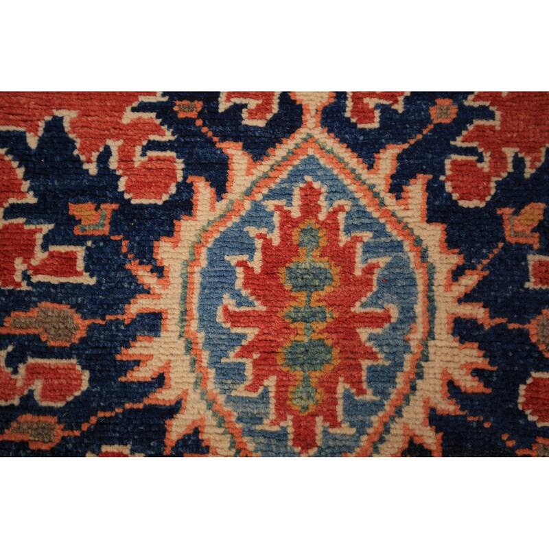 Vegetable Dye Heriz Serapi Area Rug Handmade Orange Wool Carpet - 9'2" x 11'10"