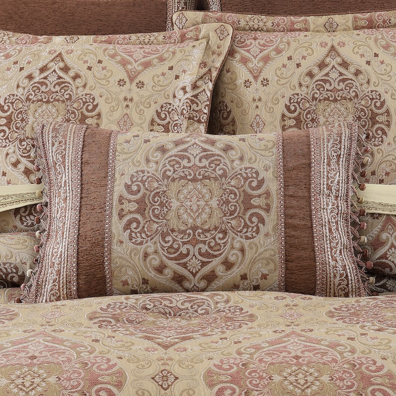J. Queen New York Weston Terracotta Boudoir Decorative Throw Pillow - Accent - Polyester - Terracotta