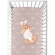 preview thumbnail 4 of 4, Mauve and White Boho Rainbow Collection Girl Fitted Crib Sheet - Pink Dusty Rose White Bohemian Celestial Sky Outdoors Nature