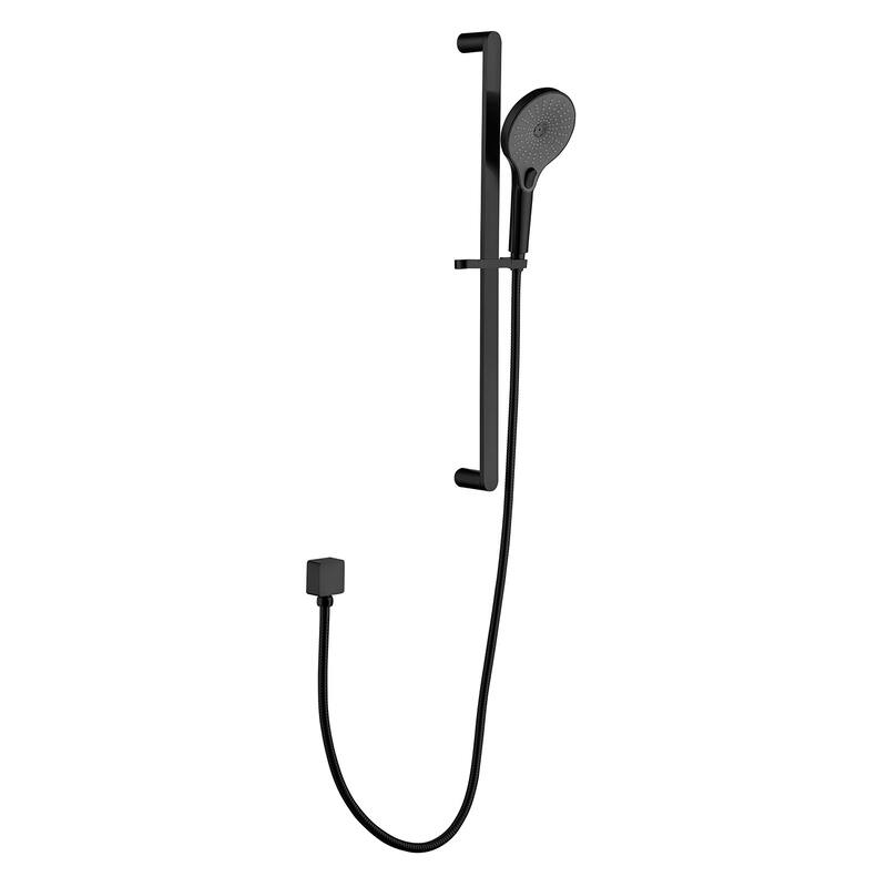 Topcraft Stainless Steel Handheld Shower with 28-Inch Slide Bar - Matte Black