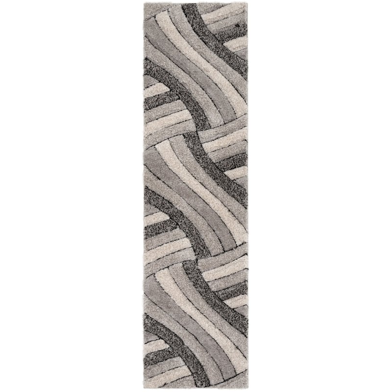 Well Woven San Francisco Ucci Geometric Shag Area Rug
