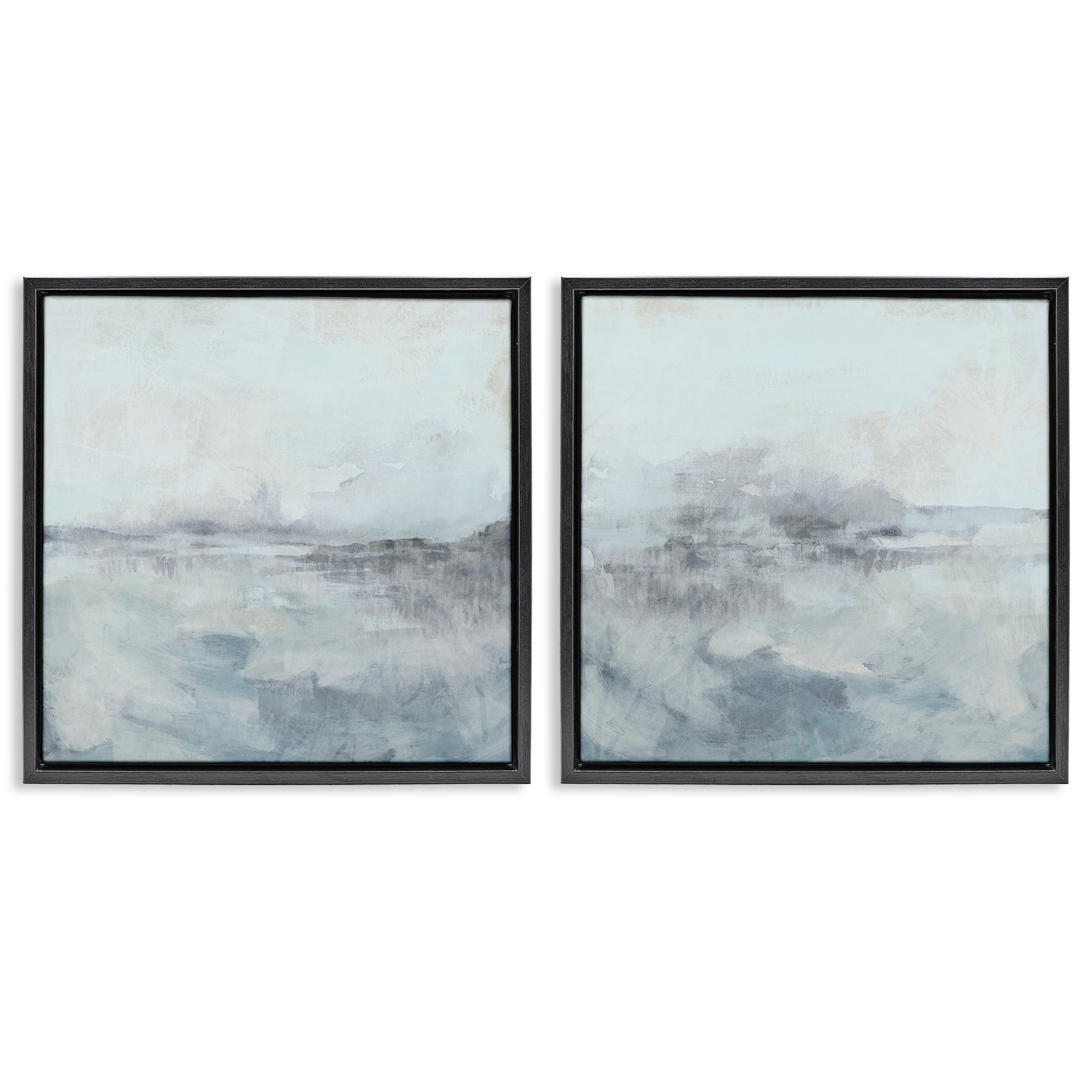 Stupell Misty Horizon View Framed Floater Canvas Wall Art Design By June Erica Vess (Set of 2)