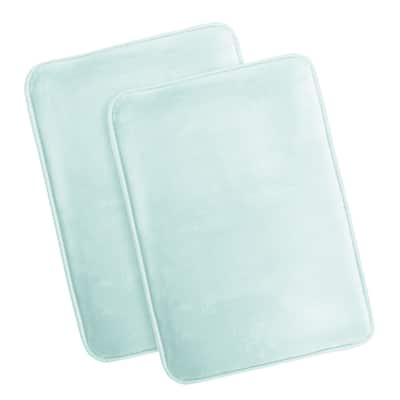 Clara Clark Ultra Soft Plush Bathroom Rug - Non-Slip, Velvet, Memory Foam Bath Mat - Set of 2