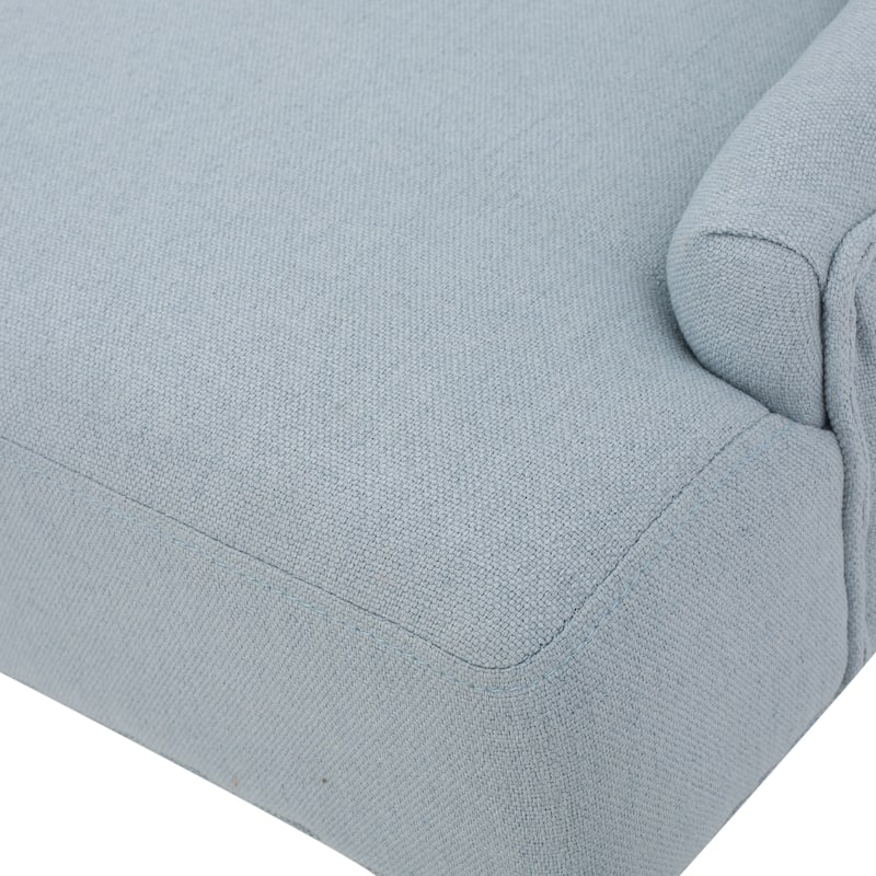 Sloped Arms Dining Chair, Light Blue Tufted Upholstered Office Chair, Kitchen Dining Room Furniture Dining Chairs, Set of 2