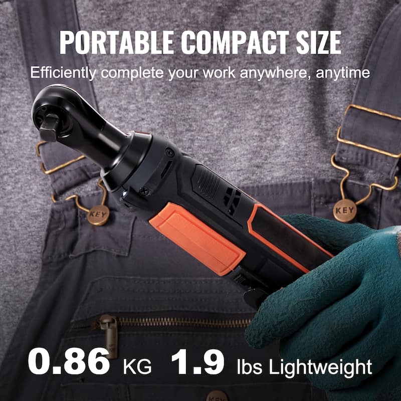 UIMOSO 3/8" Cordless Electric Ratchet Wrench Set, 12V 33 Ft-lbs Power Ratchet Tool Kit, 45-Min Fast Charge