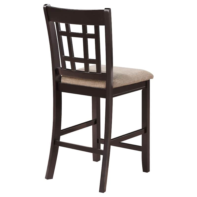 Meerson Tan and Espresso Counter Height Stools (Set of 2)