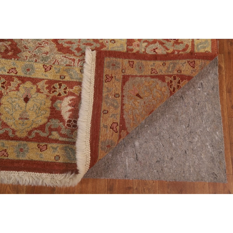Vintage Vegetable Dye Oushak Turkish Area Rug Handmade Wool Carpet - 8'2"x 9'11"
