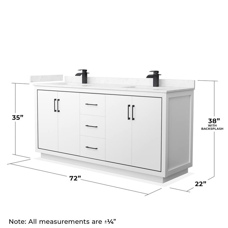 Wyndham Collection WCF1111-72D-VCA-M70 Icon 72" Free Standing Double