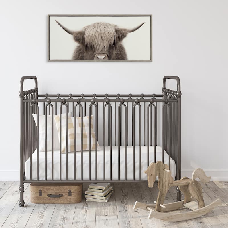 Kate and Laurel Sylvie Cow Canvas by The Creative Bunch Studio