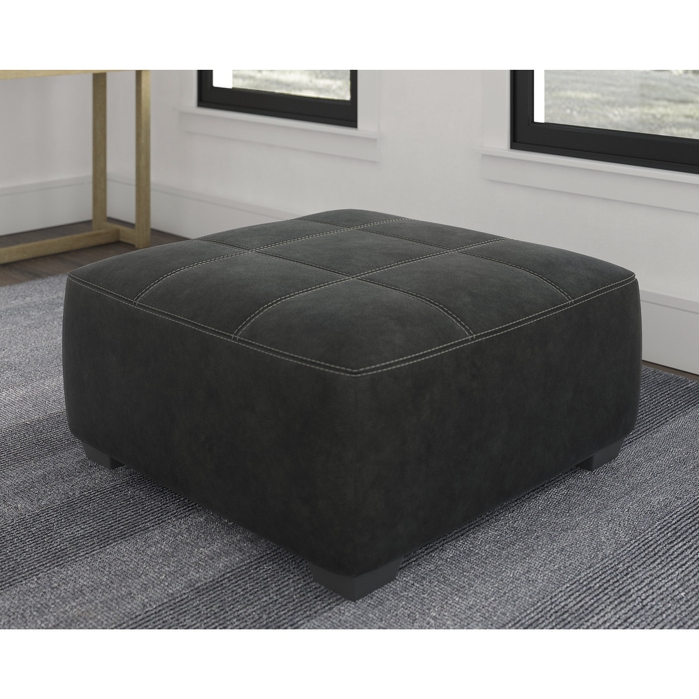 Oversized Faux Leather Square Ottomans and Poufs Bed Bath Beyond