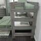 preview thumbnail 6 of 9, Max and Lily Farmhouse Twin over Queen L Shaped Bunk Bed with Desk