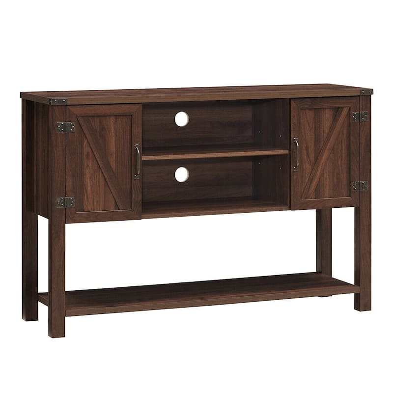 TV Storage Cabinets with Bottom Shelf - 52" x 15.5" x 35" (L x W x H) - Brown