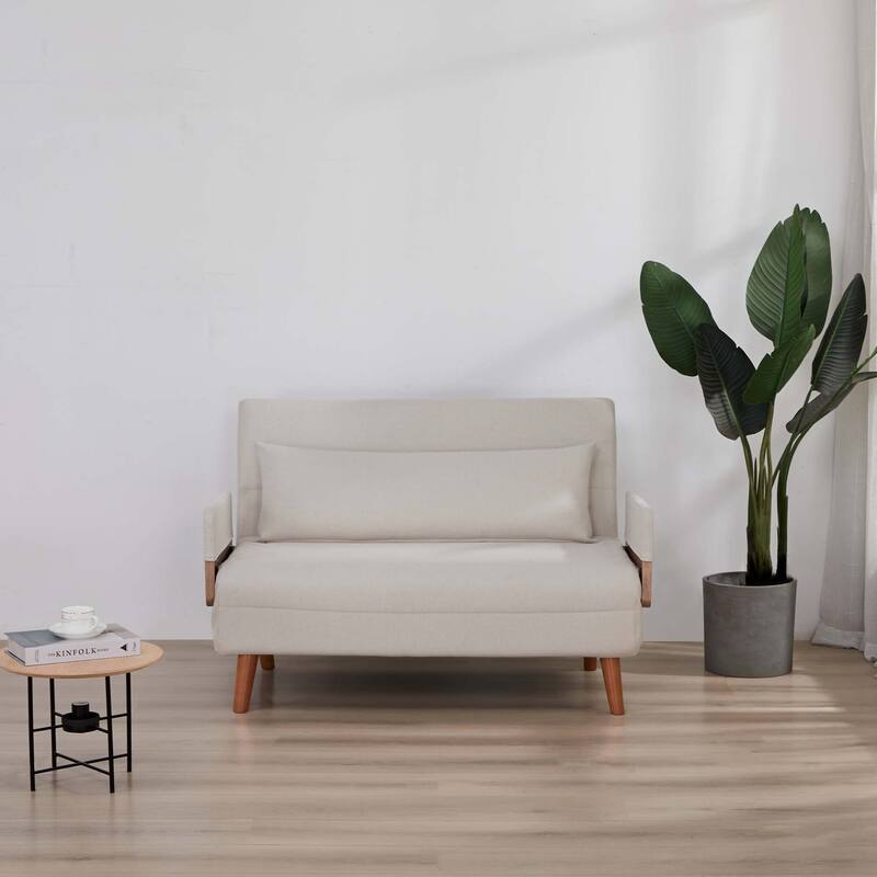 TRIO Extra Wide 3-in-1 Loveseat Folding Sofa Bed - Converts to Bed in 10s, 3-Position Adjustable Backrest