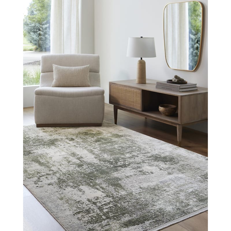 Mikayla Casual Abstract Area Rug - 3' 3" x 9' 10"