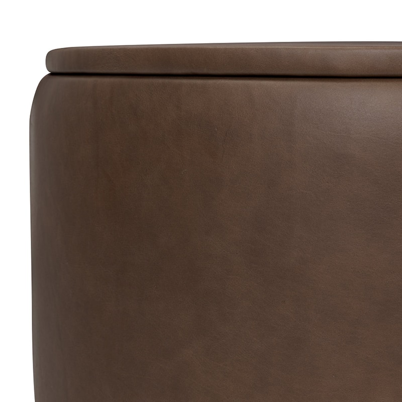 Poly & Bark Herve Storage Ottoman - Full Grain Genuine Italian Leather