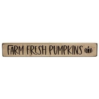 Farm Fresh Pumpkins Engraved Block 12" - 12" x 0.75" x 1.75"