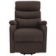 preview thumbnail 4 of 6, vidaXL Power Lift Massage Recliner Brown Fabric - 28.7" x 35.6" x 40.4"