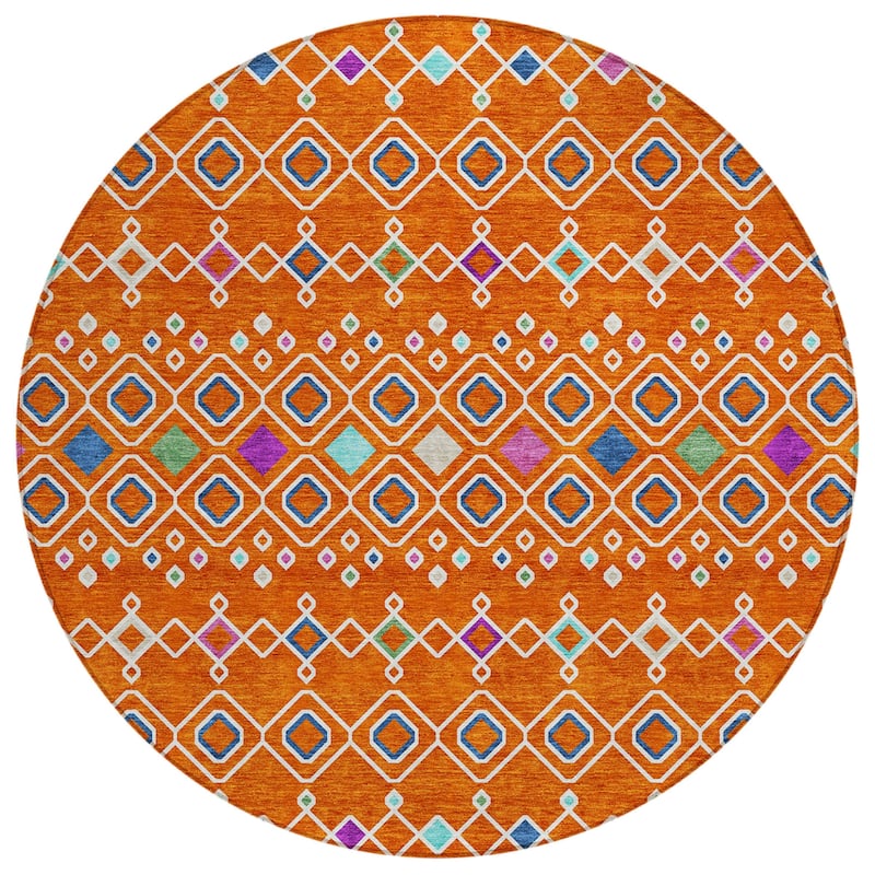HomeRoots Geometric Modern Rectangle Outdoor Rug