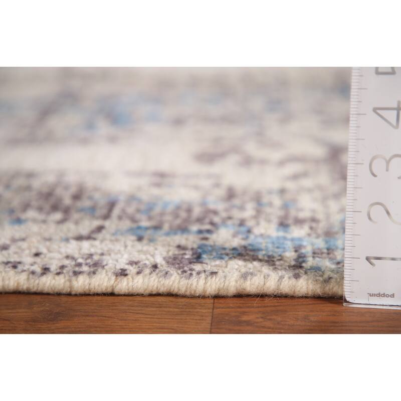 Modern Oriental Area Rug Handmade Wool Carpet - 7'9"x 9'8"