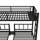 preview thumbnail 13 of 11, Twin over Twin & Twin Bunk Beds for 3,Twin XL over Twin & Twin Bunk Bed Metal Triple Bunk Bed,Black