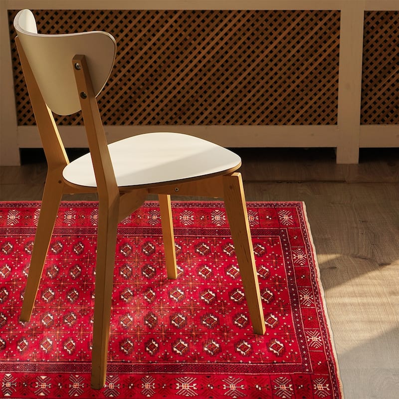 ECARPETGALLERY Hand-knotted Baluch Red Wool Rug - 5'0 x 9'10