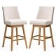 preview thumbnail 24 of 52, Pellebant 30.6'' H Solid Wood Swivel Bar Stool with Back
