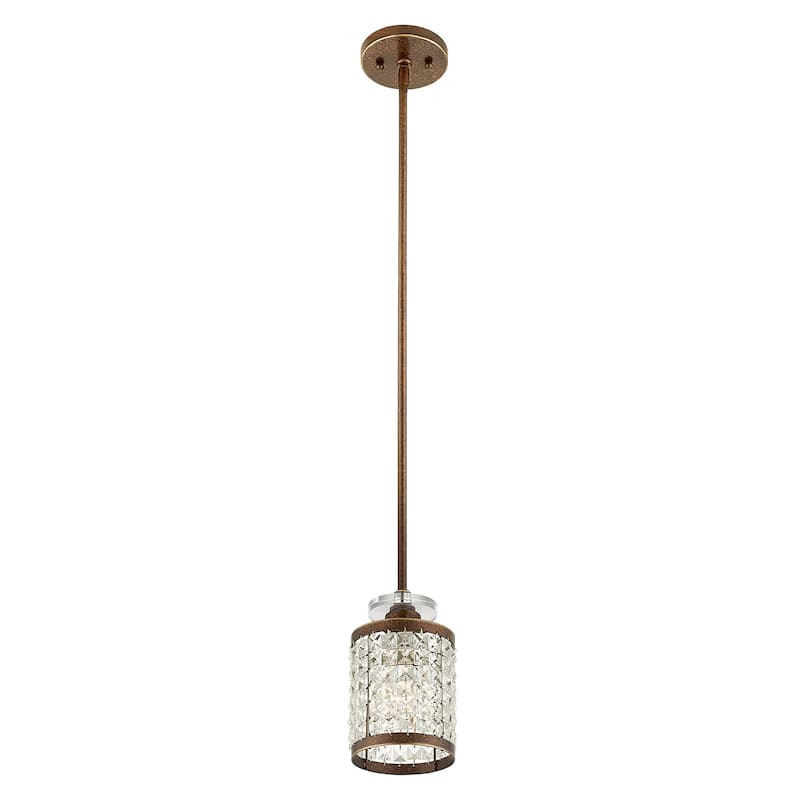 Livex Lighting Grammercy 1 Light Mini Pendant with Clear Crystal