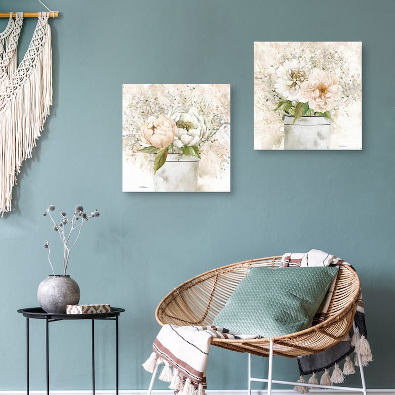 Charming Bouquet 1, Charming Bouquet 2 by Carol Robinson Canvas Art Prints