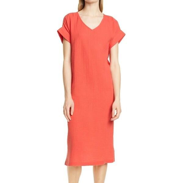 eileen fisher orange dress