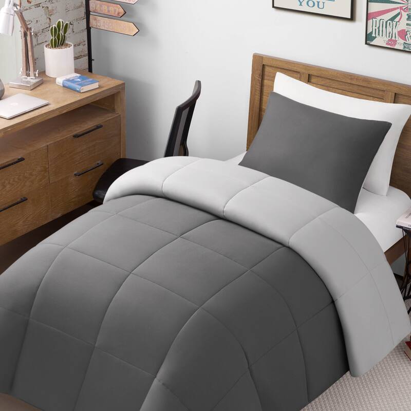 Lucky Brand Box Stitch Reversible Comforter Sets