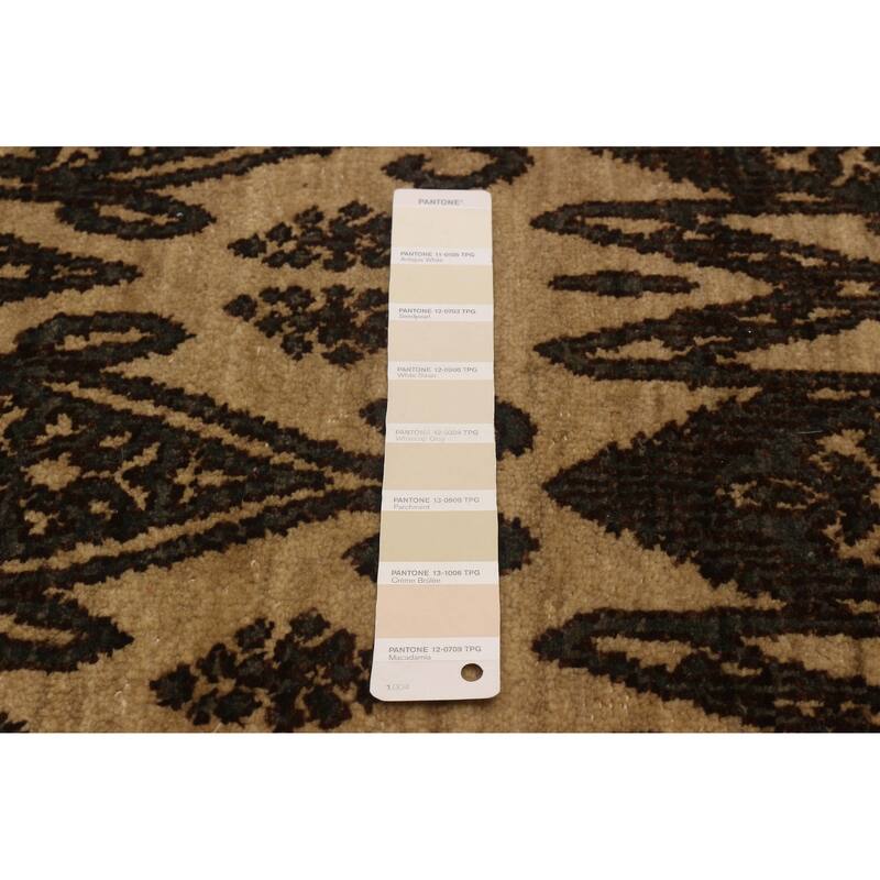 ECARPETGALLERY Hand-knotted Peshawar Ziegler Khaki Wool Rug - 5'1 x 7'3