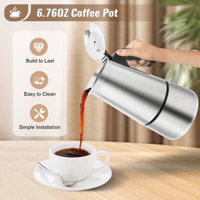 Stainless Steel Coffee Pot Espresso Coffee Machine Maker