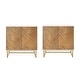 preview thumbnail 20 of 85, Nathan James Enloe Rustic Doors Metal Base Free Standing Modern Storage Cabinet for Entryway