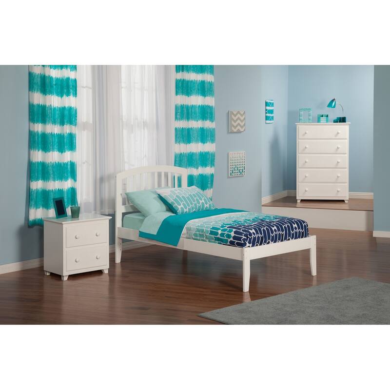 Platform Bed - Sleek Bowed Design & Sturdy Slats - Bedroom Furniture