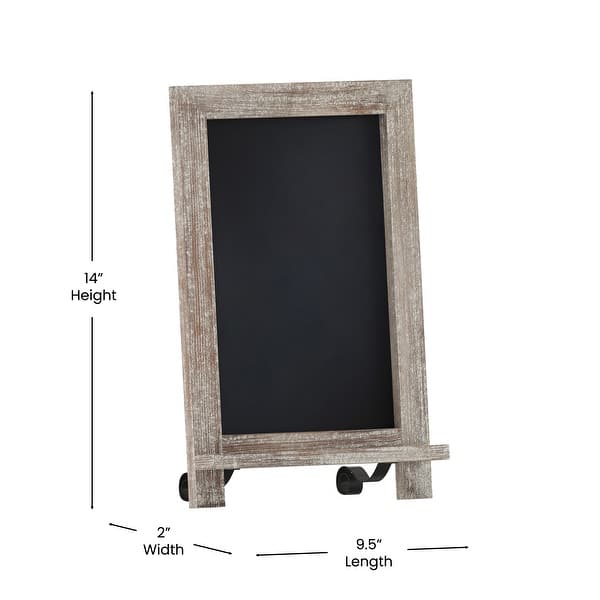 dimension image slide 0 of 10, Freestanding Tabletop or Wall Mount Magnetic Chalkboard