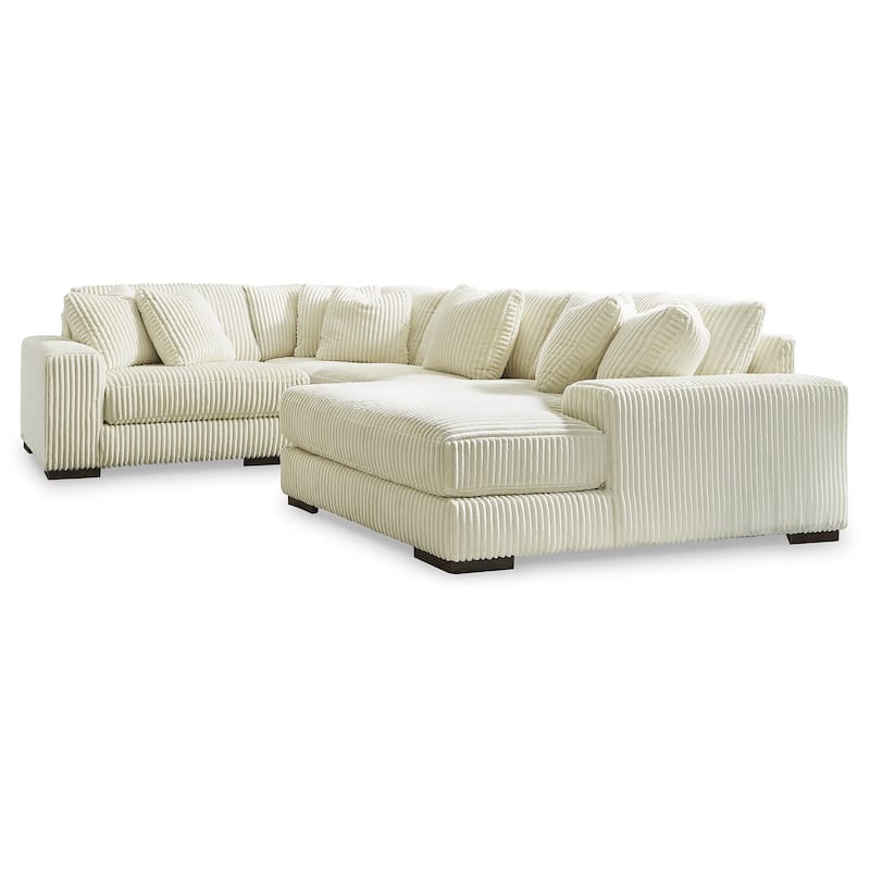Signature Design by Ashley Lindyn White 4-Piece Sectional - 133" W x 92" D x 38" H