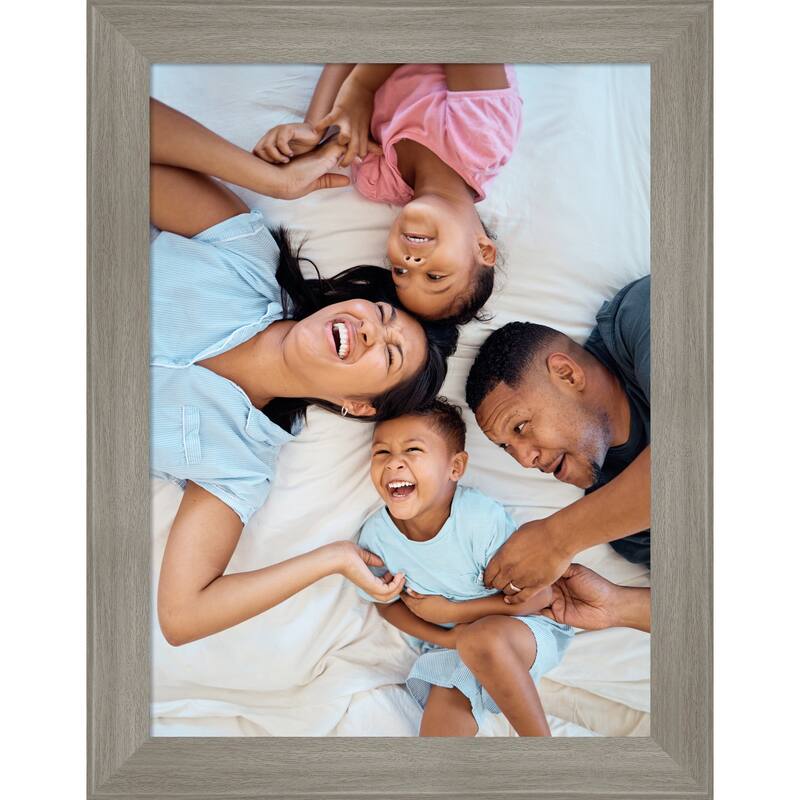 Grand Black Narrow Framed Picture Frame, Photo Frame - 18x24 - Grand Greywash Narrow