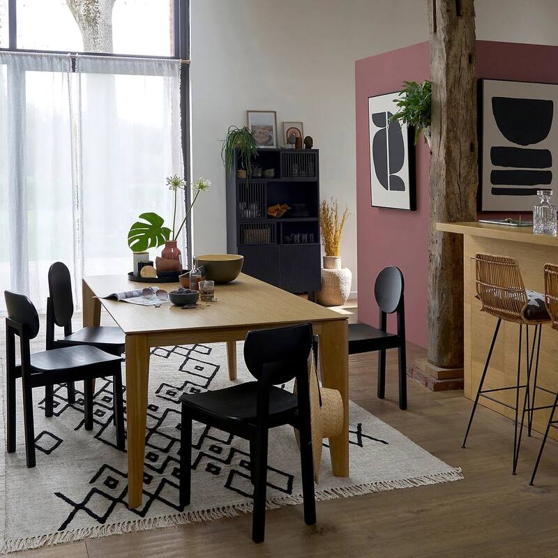 Bilbao Oak/Black Storage Bookcase