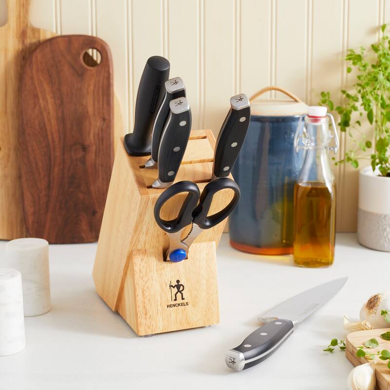 HENCKELS Forged Premio Knife Block Set - Black - 7-pc
