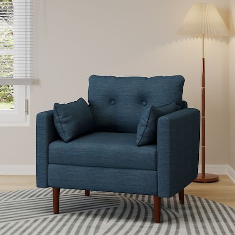 Symonds Tufted Club Chair with Accent Pillows by Christopher Knight Home