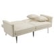 preview thumbnail 13 of 115, Velvet Loveseat Sofa Bed with 2 Pillows, Mid Century 2-Seat Couches Convertible Sofa Bed for Living Room, Bedroom,Office