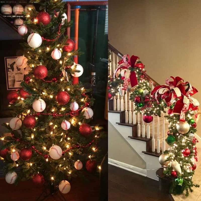 34 Pieces Shatterproof Christmas Ornaments Set Christmas Decorations 1.57 Inch Christmas Balls - N/A